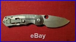 Grayman knives customized Tiga CTS-XHP Blade Textured Titanium Handle