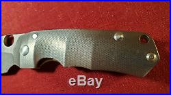 Grayman knives customized Tiga CTS-XHP Blade Textured Titanium Handle