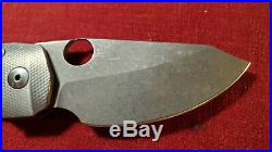 Grayman knives customized Tiga CTS-XHP Blade Textured Titanium Handle