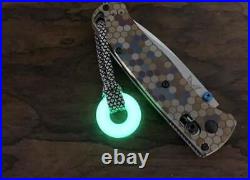 Green #1 TurboGlow in the Dark lanyard bead Keychain Paracord bead Dog tag