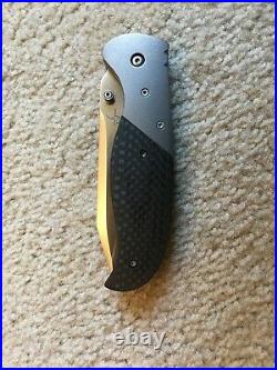 Greg Lightfoot NIB Titanium and Carbon Fiber Hand Made Custom LCC Knife 19/ 20