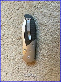 Greg Lightfoot NIB Titanium and Carbon Fiber Hand Made Custom LCC Knife 19/ 20