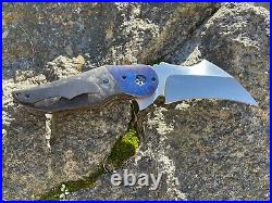Greg lightfoot knives Veyron custom with carbon fiber and timascus scales