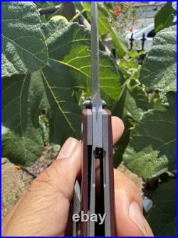 Griffin Bladez Custom Knife Folder Red Black Carbon Fiber Folder Rare Titanium