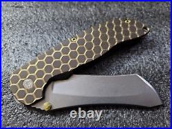 Grimsmo Knives Norseman #1959, Reverse Honeycomb, Dark Tumbled Bronze with Gold