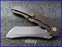 Grimsmo Knives Norseman #1959, Reverse Honeycomb, Dark Tumbled Bronze with Gold
