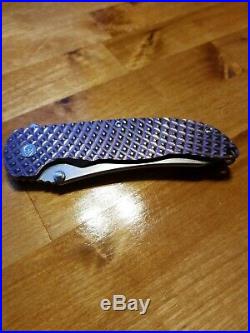 Grimsmo Knives Norseman, Diamond Pattern, Purple Anodized, Silver tip, with Case