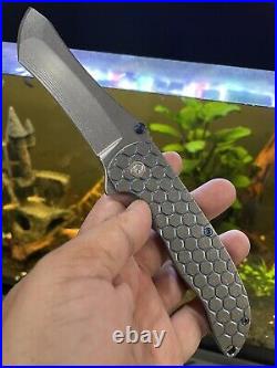 Grimsmo Knives Norseman Silver Honeycomb Blue Hardware Knife #1756 RWL-34