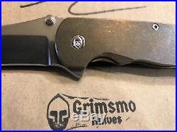 Grimsmo Norseman Custom Folding Knife #963 Bronze Titanium Scales RWL-34 Blade
