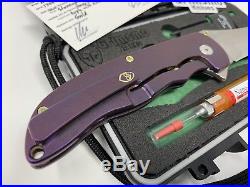 Grimsmo Norseman Custom Knife Honeycomb Purple With Gold Ano RWL34 #1704