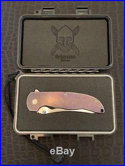 Grimsmo Norseman Early #522 Stonewashed Purple Satin Blade Knife Buttery Smooth