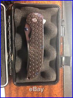 Grimsmo Norseman Knife #642 Bronzeurple Timascus Thumbstud never used or carried