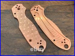 HONEYCOMB engraved Copper Scales for Spyderco Para 3