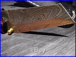 Hand Made Damascus folding knife LAGUIOLE Style in Orange Wood Pocket Knife