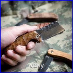 Hand Made Friction Folder (with Cleaver or Drop Point blade)