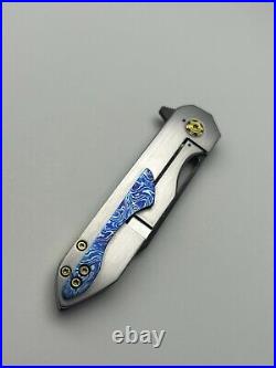 Hand Made Hand Engraved Framelock Folding Knife