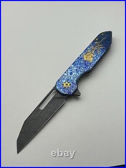 Hand Made Hand Engraved Framelock Folding Knife