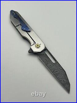 Hand Made Hand Engraved Framelock Folding Knife