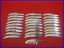 Handmade Damascus Steel Pocket Folding Knife Camel Bone Handle 28 Pieces K 437