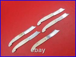 Handmade Dmascus Steel Fisher Pocket Folding Knife Camel Bone Handle K 298