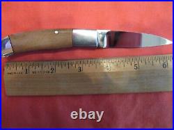 Handmade Folding Knife. W. C. Davis. Oosik Lockback Unused. Excellent