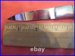 Handmade Folding Knife. W. C. Davis. Oosik Lockback Unused. Excellent