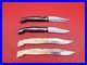 Handmade Pattern Damascus Friction Folder Knife Horn & Bone Handle 4Pcs F244