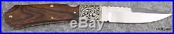 Harvey McBurnette Custom Knife Front Lock Folder with Filework & Engravings