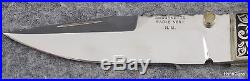 Harvey McBurnette Custom Knife Front Lock Folder with Filework & Engravings