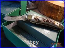 Hen & Rooster Pocket Knife Sowbelly 4 Cuttin Horse Series Stag 3- 1095 Blades