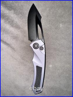 Heretic Pariah Manual Drop Point DLC Magnacut Blade Gray Aluminum Handle