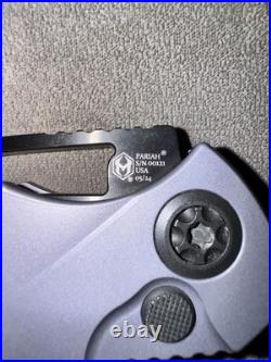 Heretic Pariah Manual Drop Point DLC Magnacut Blade Gray Aluminum Handle