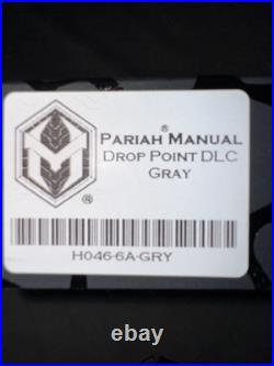 Heretic Pariah Manual Drop Point DLC Magnacut Blade Gray Aluminum Handle
