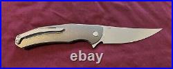 Herman Knives Ishtar 275 Bronze Titanium handle, Bohler M398 blade