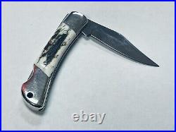 Herron Knife Customs Hand Forged Folding Lockback 1/1 Rare Craftsmanship Blade