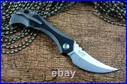 High-End Clip Point Folding Knife Pocket Hunting Survival 14C28N Steel Titanium