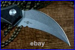 High-End Clip Point Folding Knife Pocket Hunting Survival 14C28N Steel Titanium