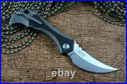 High-End Clip Point Folding Knife Pocket Hunting Survival 14C28N Steel Titanium