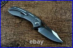 High-End Clip Point Folding Knife Pocket Hunting Survival S110V Steel Titanium S