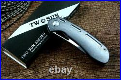 High-End Clip Point Folding Knife Pocket Hunting Survival S110V Steel Titanium S