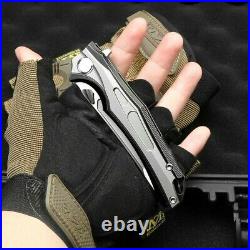 High-End Drop Point Folding Knife Pocket Hunting Survival 14C28N Steel Titanium