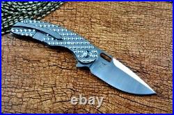 High-End Drop Point Folding Knife Pocket Hunting Survival M390 Steel Titanium S