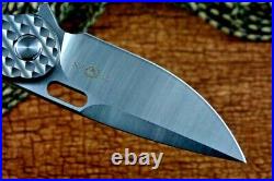 High-End Drop Point Folding Knife Pocket Hunting Survival M390 Steel Titanium S