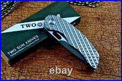 High-End Drop Point Folding Knife Pocket Hunting Survival M390 Steel Titanium S