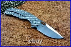 High-End Drop Point Folding Knife Pocket Hunting Survival M390 Steel Titanium S