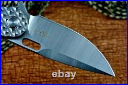 High-End Drop Point Folding Knife Pocket Hunting Survival M390 Steel Titanium S