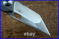 High-End Tanto Folding Knife Pocket Hunting Wild Survival 14C28N Steel Titanium