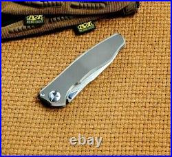 High-end Drop Point Folding Knife Pocket Hunting Wild M390 Steel Solid Titanium