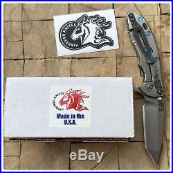 Hinderer Knives & Steel Flame Special Edition XM-18 Harpoon Tanto Pocketknife