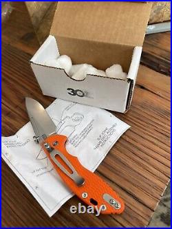 Hinderer Knives XM Slippy Slicer Stonewash Orange G10 Brand New In Box BNIB